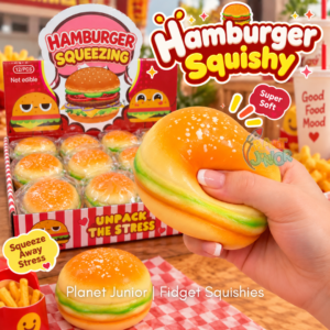 🍔 Burger Squishy Stress Relief Fidget | 1 Pc