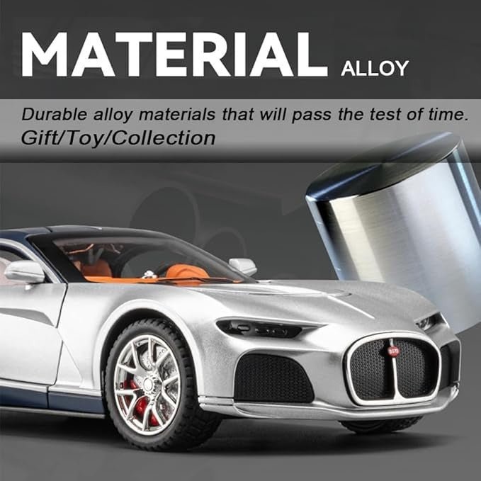 1:24 DieCast Bugatti Atlantic with Smoke Effect & Additional Briefcases - Image 4