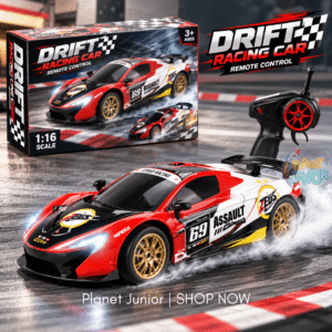 🏎️ 1:16 RC Drift Firestone Racing Car – 2.4GHz Light-Up 4WD Remote Control