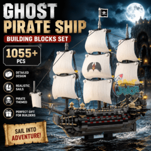 1055 PCS Ghost Pirate Ship Legos Set with Detailed Sails