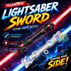 ⚔️ LED Double-Headed Chargeable Telescopic Sword – Light-Up Action