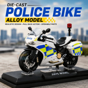 1:12 Scale Metal Alloy Police Patrol Die-Cast Motorcycle Model