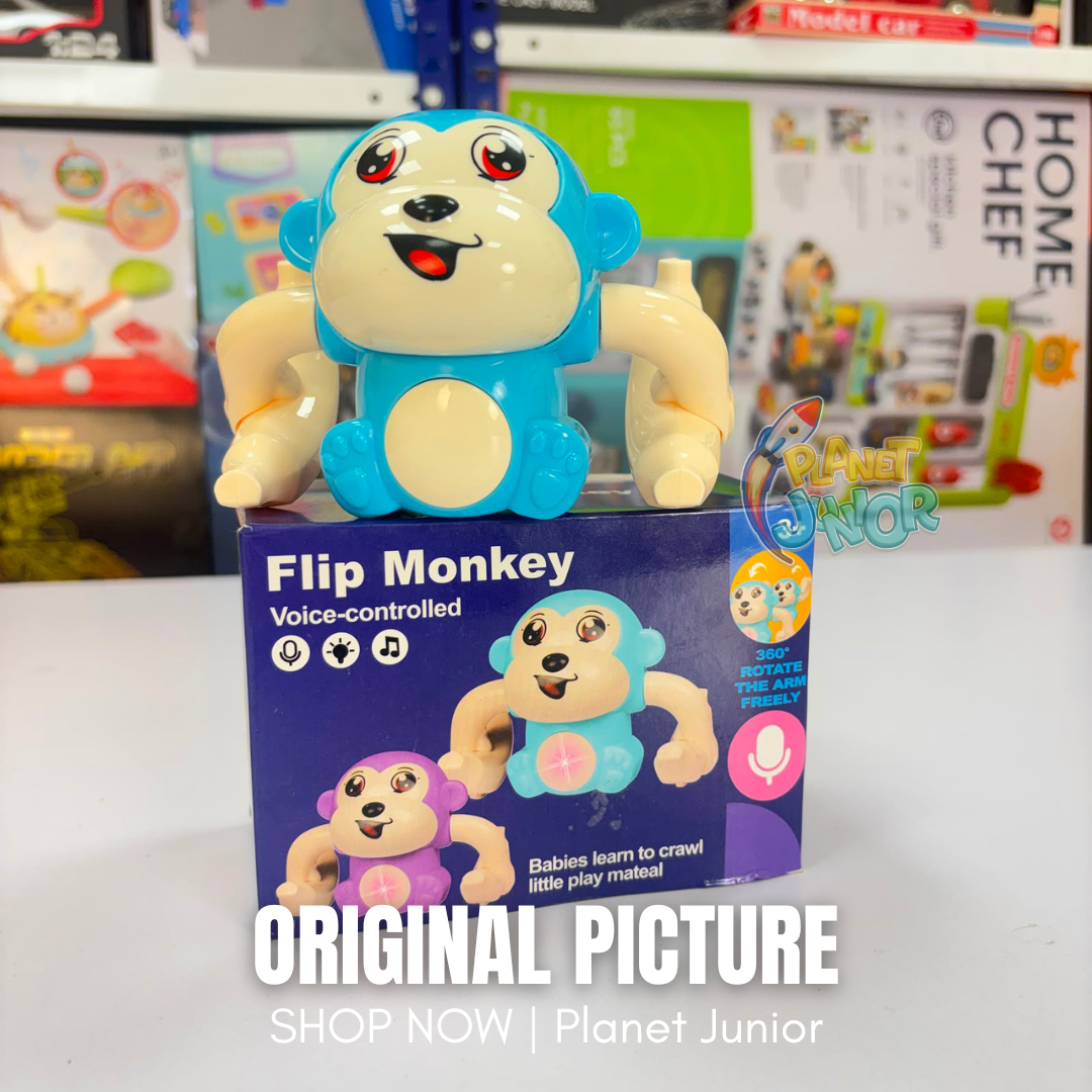 Sound-Controlled Flip Monkey Interactive Musical Toy for Kids - Image 3