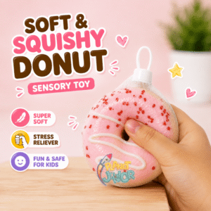 Soft & Squishy Frosted Donut Squeeze Sensory Toy for Kids