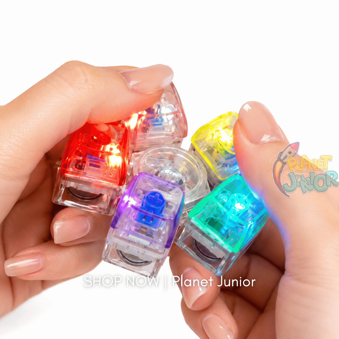 RGB Light-Up Mechanical Keyboard Fidget Spinner – 5-Key Clicker Toy - Image 2