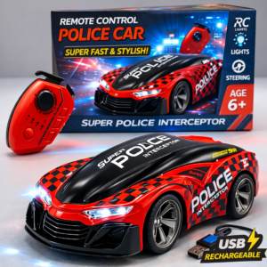 2.4GHz RC Voice Enabled Police Car – Flashing Lights Patrol Interceptor