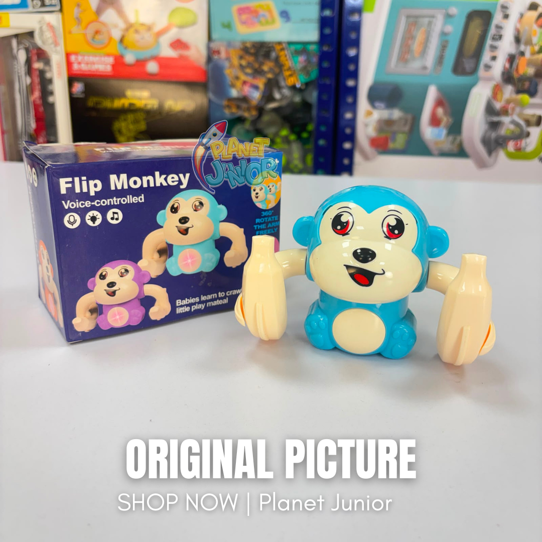 Sound-Controlled Flip Monkey Interactive Musical Toy for Kids - Image 4
