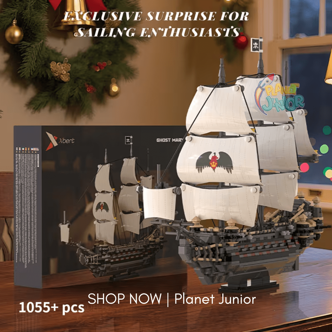 1055 PCS Ghost Pirate Ship Legos Set with Detailed Sails - Image 4