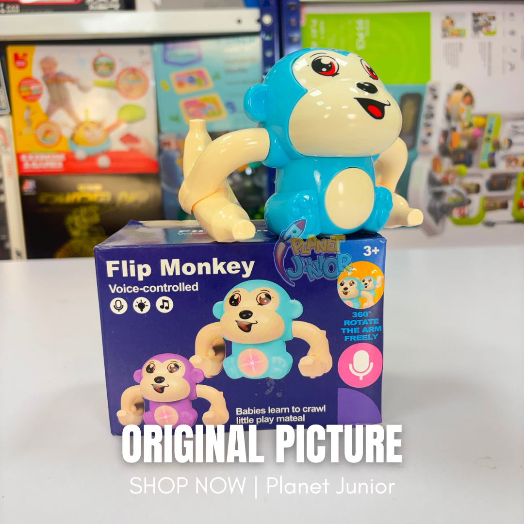 Sound-Controlled Flip Monkey Interactive Musical Toy for Kids - Image 2