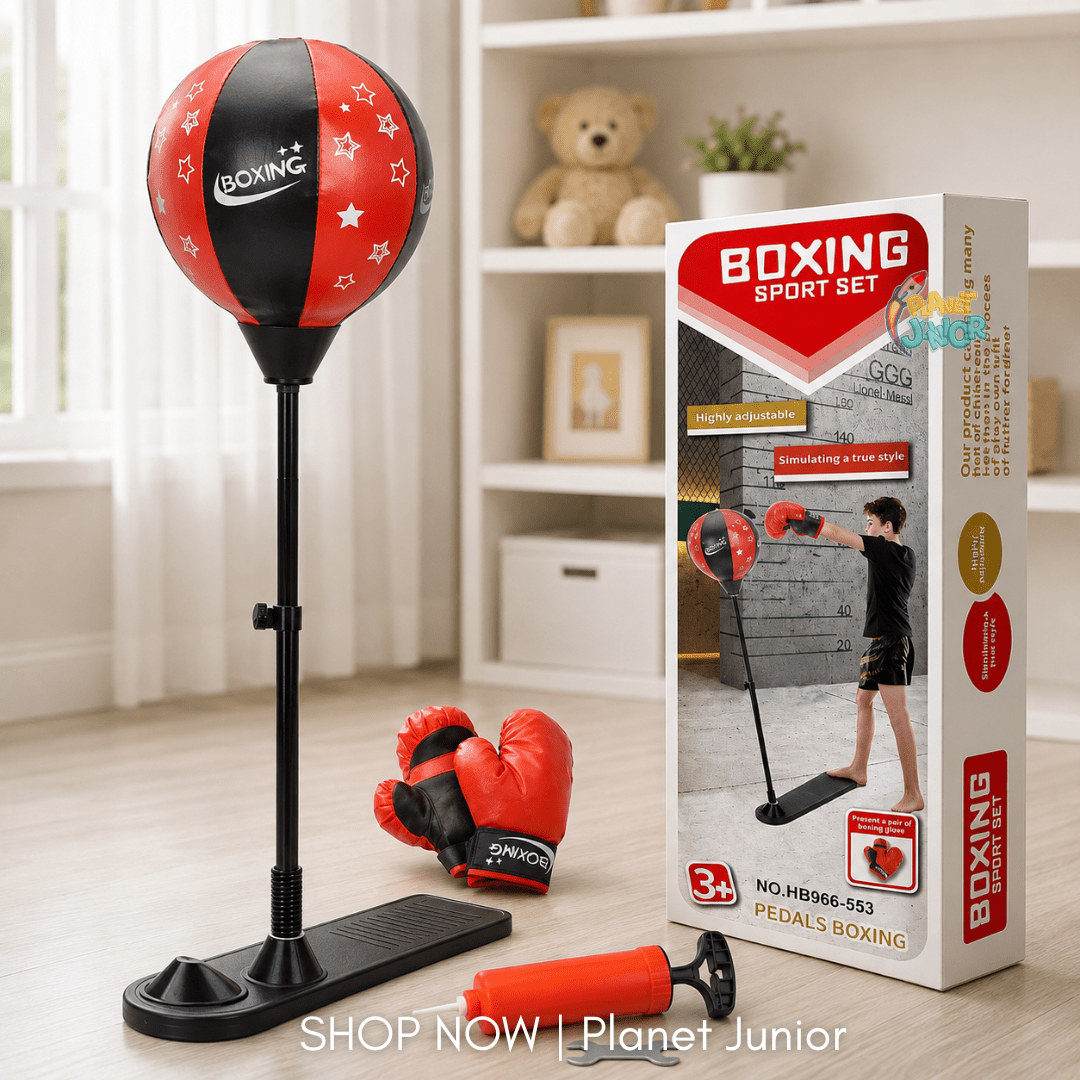 Adjustable Kids Boxing Sport Set with Freestanding Punching Ball - Image 4