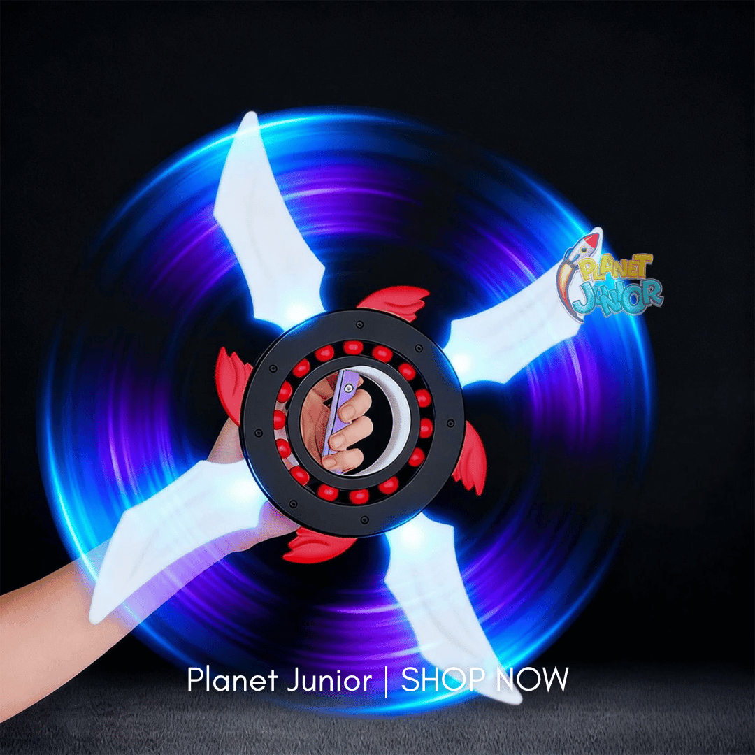 Flywheel Spinning Sword – Colorful LED Lights, Rotating Handheld Sword - Image 2