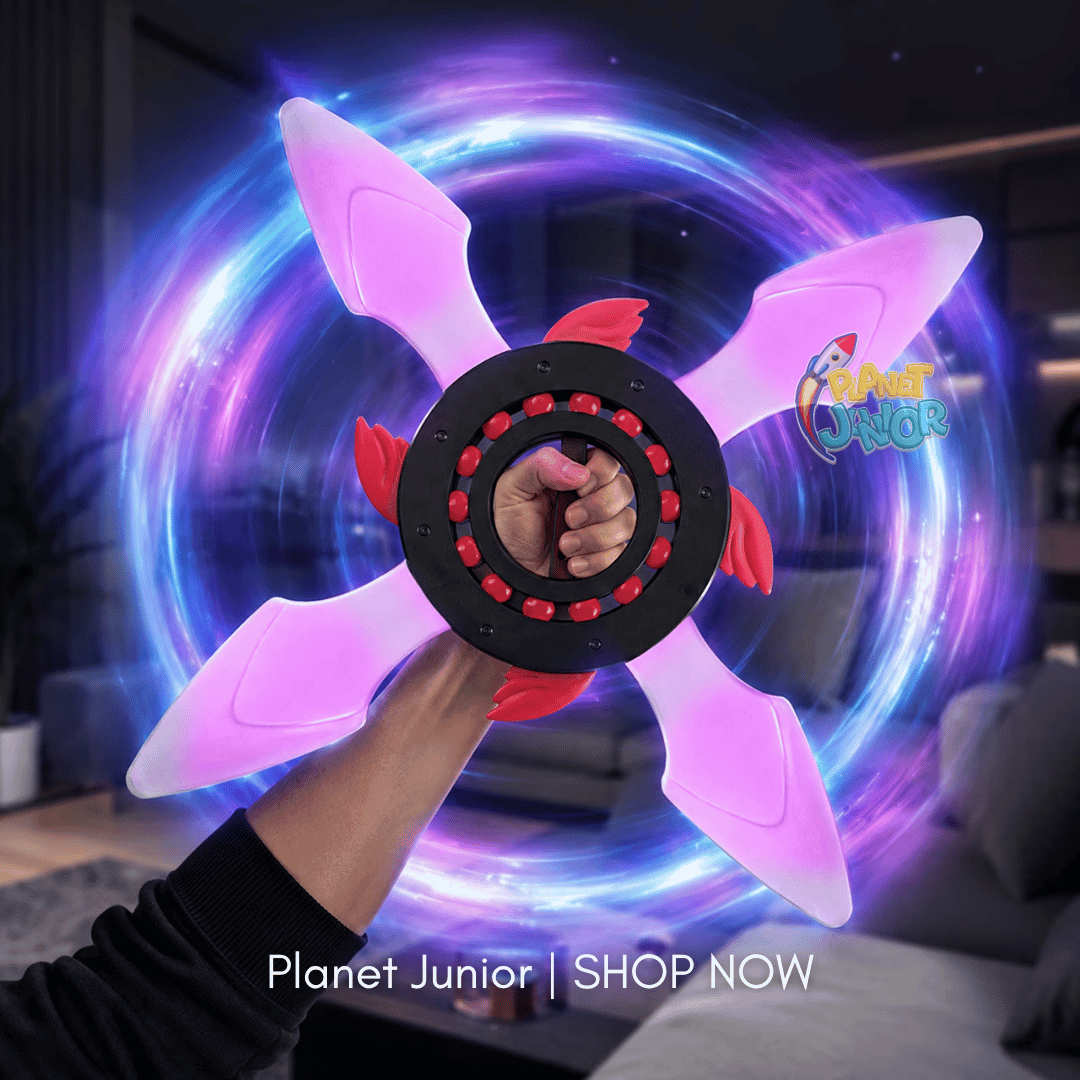 Flywheel Spinning Sword – Colorful LED Lights, Rotating Handheld Sword - Image 4