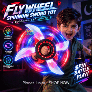 Flywheel Spinning Sword – Colorful LED Lights, Rotating Handheld Sword