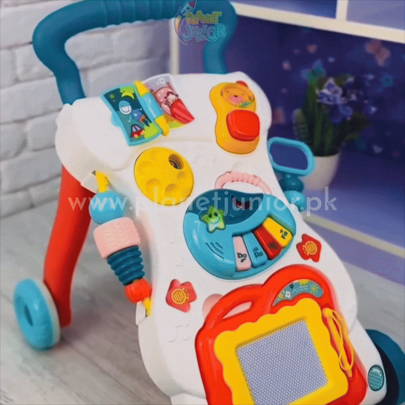 Huanger Large Sounds & Lights Baby Walker – Interactive Learning Push Walker - Image 2