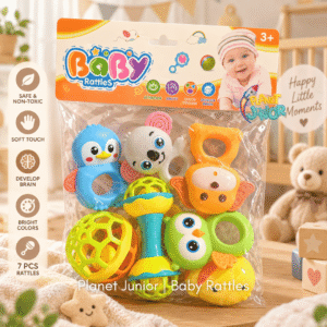 Baby Bell Rattles Set – Soft Sound, Easy Grip & Developmental Play