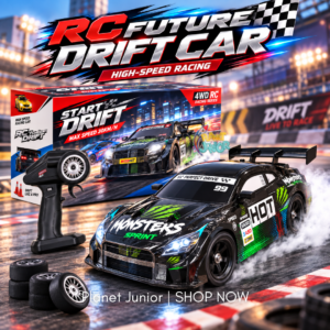 🏎️ 2.4G RC 30Km/h 4WD Drift Car – High-Speed Racing Car with LED Lights & Extra Drift Tires