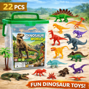 Dinosaur Action Figures Set for Kids | 22 Pcs Jurassic Adventure Collection