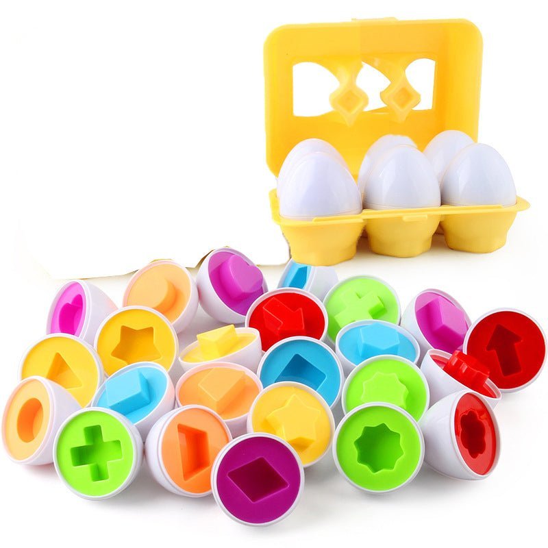 Educational Shape Matching Eggs – 6 Shapes Learning Set for Toddlers - Image 2