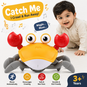 Electric Induction Cute Crab – Obstacle Avoiding Crawling Crab with Music
