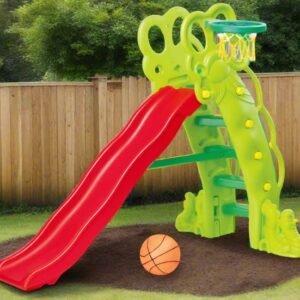 Kids Slide and Basketball Hoop Playset
