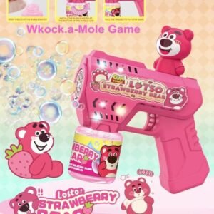 Strawberry Bear Bubble Gun | Whack-a-Mole Interactive Bubble Blaster