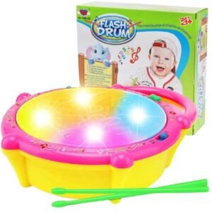 Multi Colored Flash Drum Toy Set For Kids