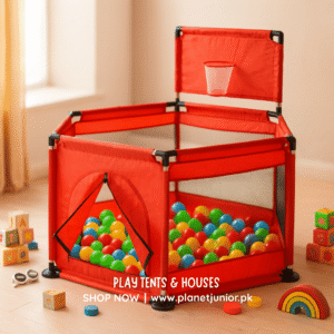 Hexagon Kids Playpen Tent with 30 Balls β Safe Indoor Ball Pit Play Area πͺβ¨