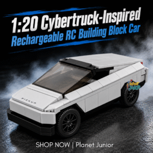 DIY 1:20 Cybertruck-Inspired Rechargeable RC Building Block Car