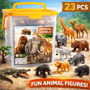 Wildlife Safari Animal Figures Set for Kids | 23 Pcs Jungle & Zoo Play Collection