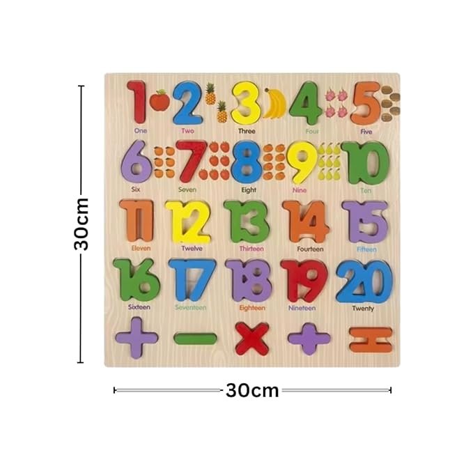 Wooden Numbers Learning Board with Math Signs – Early Counting & Math Set for Kids - Image 2
