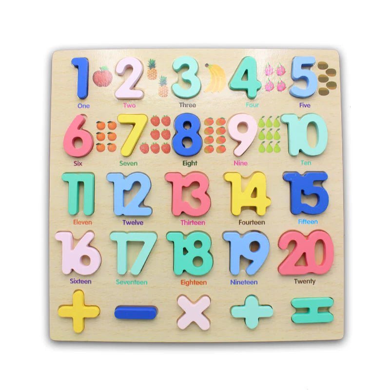 Wooden Numbers Learning Board with Math Signs – Early Counting & Math Set for Kids - Image 5